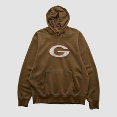 Green Bay Packers 2000s Hooded Pullover Sweatshirt - Brown Pullover