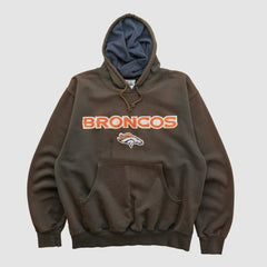 Denver Broncos Majestic 2000s Hooded Pullover Sweatshirt - Brown Pullover