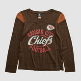 Kansas City Chiefs NFL 2010s Long Sleeve T-shirt - Brown T-shirts