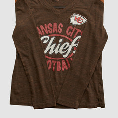 Kansas City Chiefs NFL 2010s Long Sleeve T-shirt - Brown T-shirts