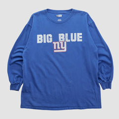 New York Giants NFL 2010s Long Sleeve T-shirt - Blue T-shirts