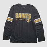 New Orleans Saints NFL 2010s Long Sleeve T-shirt - Black T-shirts