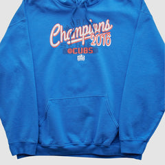 Chicago Cubs MLB Genuine Merchandise 2016 Hooded Pullover Sweatshirt - Blue - Vintage Pullover