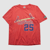 St. Louis Cardinals Starter 90s T-shirt - Red - Vintage T-shirts