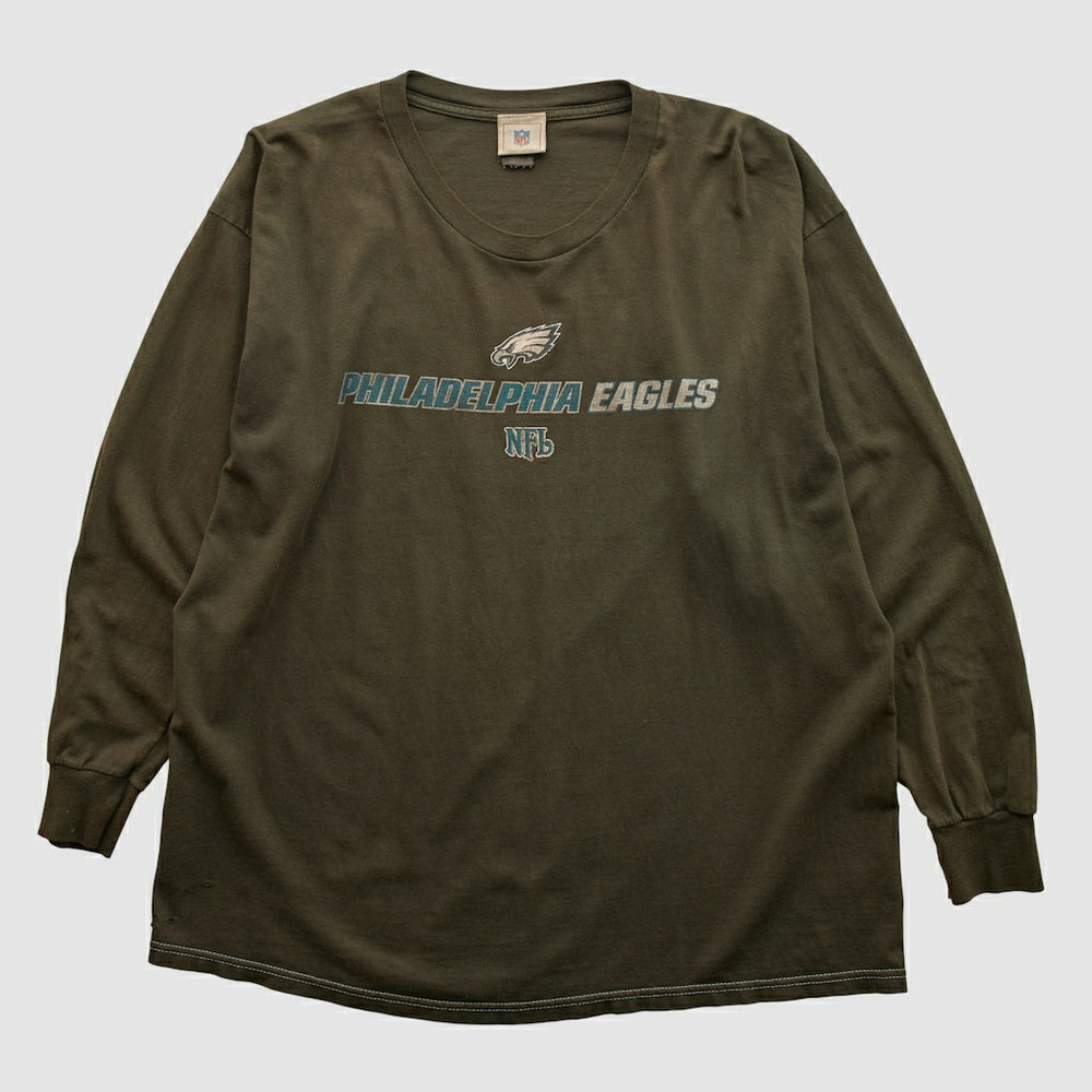 Philadelphia Eagles NFL 2000s Long Sleeve T-shirt - Brown T-shirts