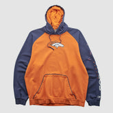 Denver Broncos Reebok 2000s Hooded Pullover Sweatshirt - Orange Pullover