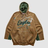 Philadelphia Eagles NFL 2010s Hooded Full Zip Sweatshirt - Clay Sweatshirts