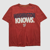 Washington Nationals Nike 2010s T-shirt - Maroon - Vintage T-shirts