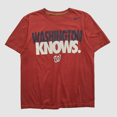 Washington Nationals Nike 2010s T-shirt - Maroon - Vintage T-shirts
