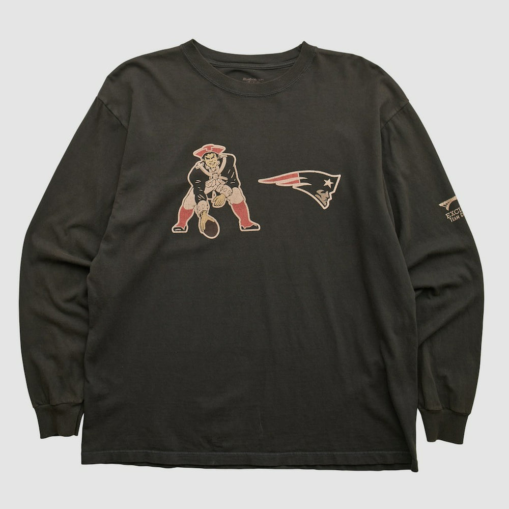 New England Patriots Reebok 2000s Long Sleeve T-shirt - Charcoal T-shirts
