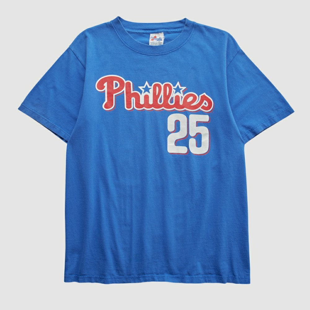 Philadelphia Phillies Majestic 2000s T-shirt - Blue - Vintage T-shirts