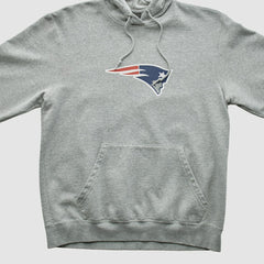 New England Patriots Reebok 2000s Hooded Pullover Sweatshirt - Heather Gray Pullover