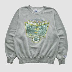 Green Bay Packers Champion 1998 Pullover Sweatshirt - Heather Gray Pullover