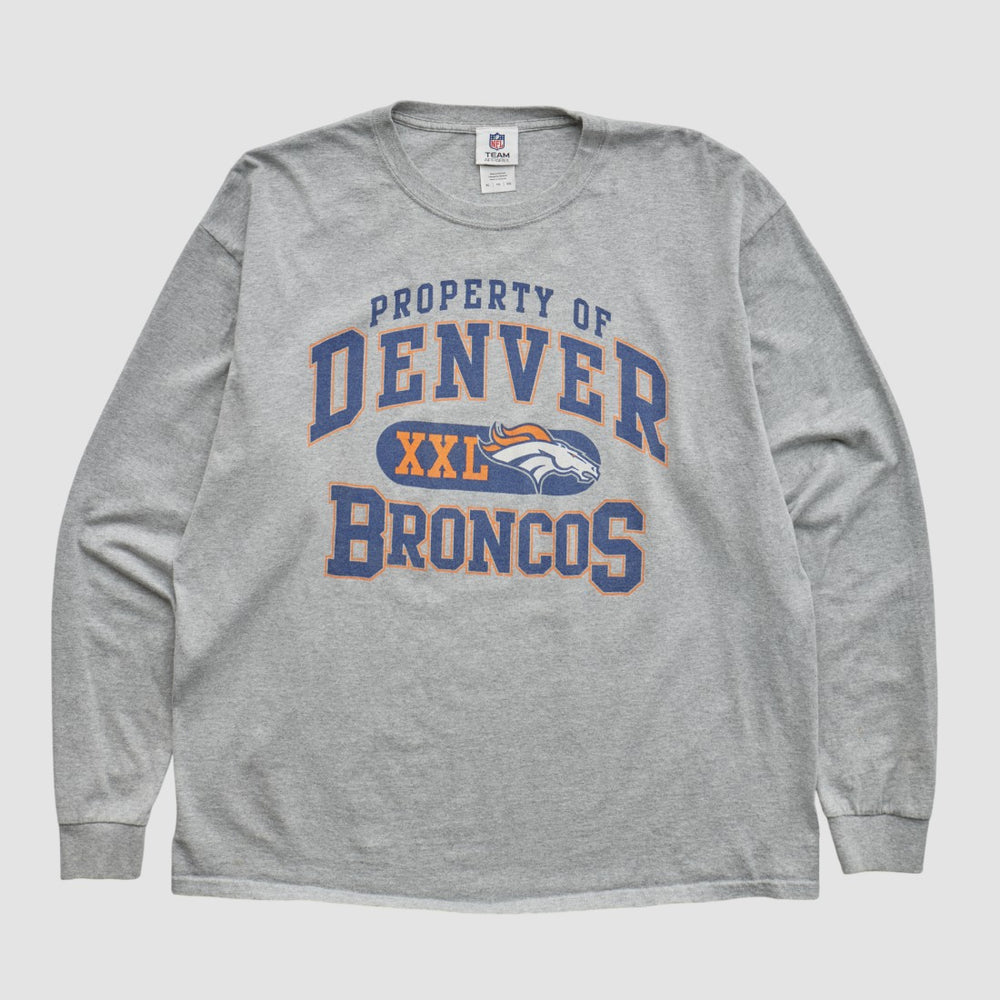 Denver Broncos NFL 2010s Long Sleeve T-shirt - Heather Gray T-shirts