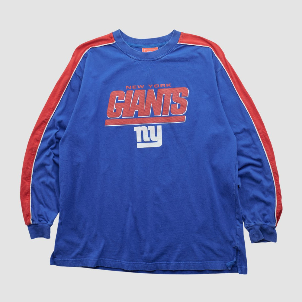 New York Giants NFL 2000s Long Sleeve T-shirt - Blue T-shirts