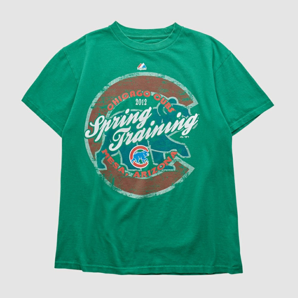 Chicago Cubs Majestic 2012 T-shirt - Green - Vintage T-shirts