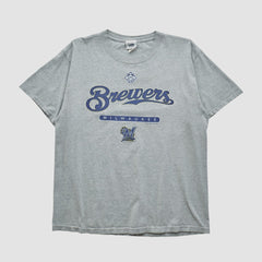 Milwaukee Brewers Lee Sport 2000s T-shirt - Heather Gray - Vintage T-shirts
