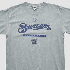 Milwaukee Brewers Lee Sport 2000s T-shirt - Heather Gray - Vintage T-shirts