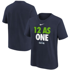 Seattle Seahawks Youth 12 As One T-Shirt - College Navy T-shirts