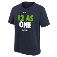 Seattle Seahawks Youth 12 As One T-Shirt - College Navy T-shirts