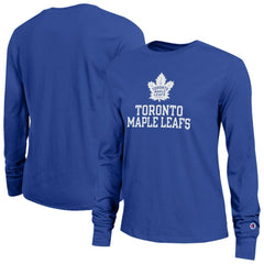 Toronto Maple Leafs Champion Women's Wordmark Lockup Long Sleeve T-Shirt - Royal | US 203898306