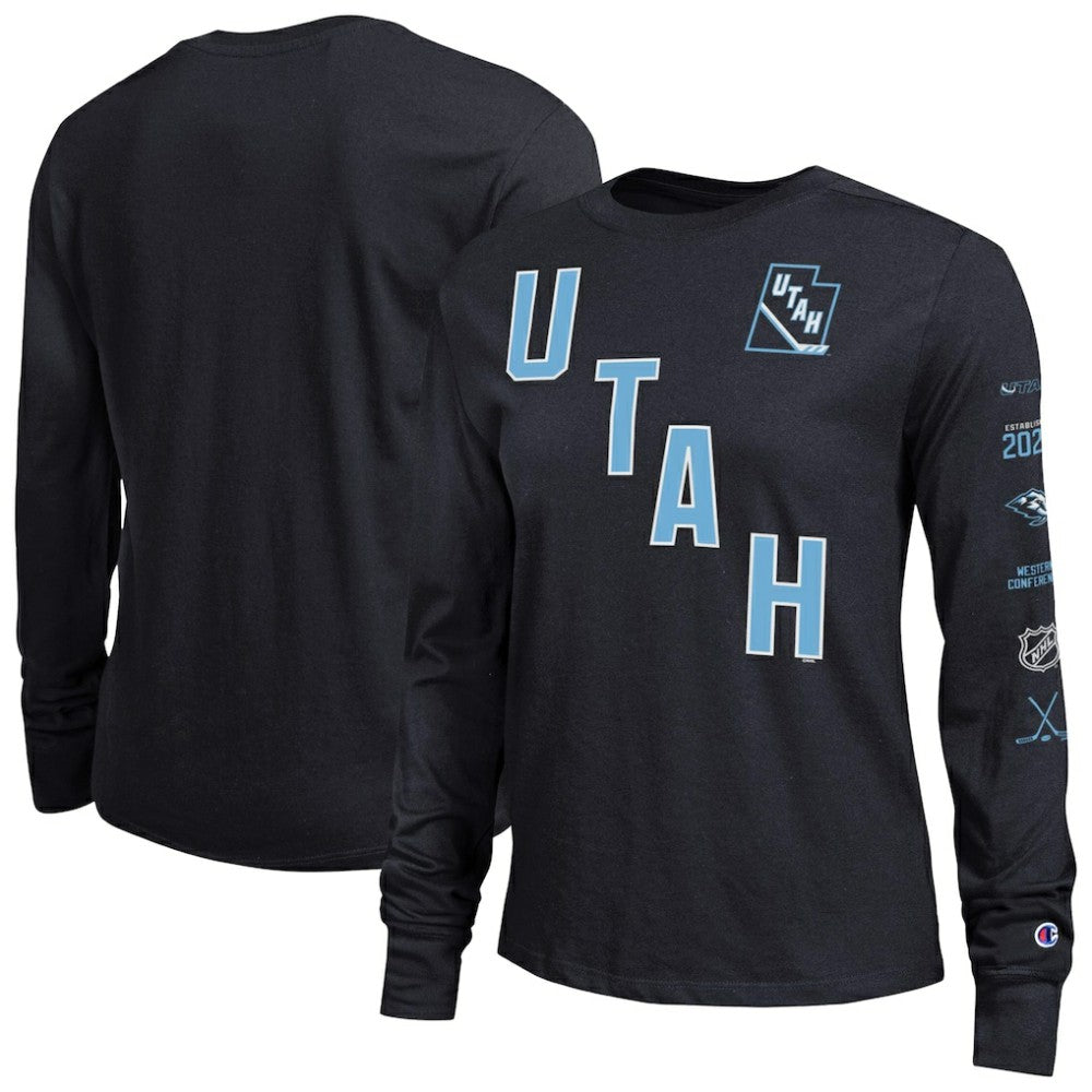 Utah Mammoth Champion Women's 2-Hit Long Sleeve T-Shirt - Black | US 203898334