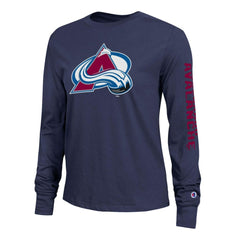 Colorado Avalanche Champion Women's 2-Hit Long Sleeve T-Shirt - Blue | US 203898341