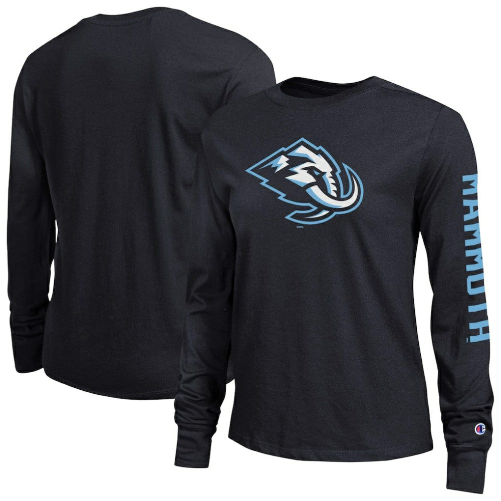 Utah Mammoth Champion Women's 2-Hit Long Sleeve T-Shirt - Black | US 203898344