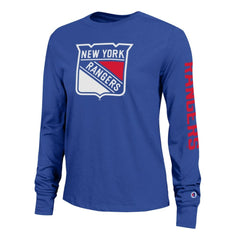 New York Rangers Champion Women's 2-Hit Long Sleeve T-Shirt - Royal | US 203898346
