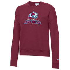 Colorado Avalanche Champion Women's Wordmark Lockup Powerblend Sweatshirt - Burgundy | US 203898353