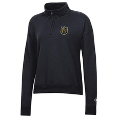 Vegas Golden Knights Champion Women's Powerblend Quarter-Zip Sweatshirt - Black | US 203898379