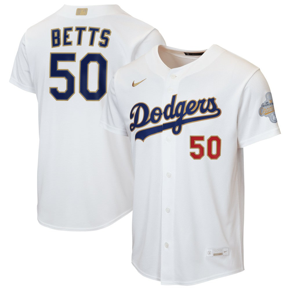 Mookie Betts Los Angeles Dodgers Nike Youth 2026 Gold Collection Home Replica Jersey - White Jerseys