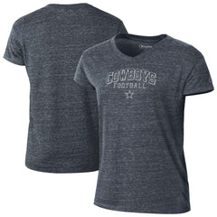 Dallas Cowboys Champion Women's Triumph Tri-Blend V-Neck T-Shirt - Navy T-shirts