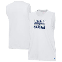 Dallas Cowboys Champion Women's Muscle Tank Top - White Tops