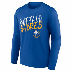 Buffalo Sabres Hustle Personalized Name & Number Long Sleeve T-Shirt - Royal | US 203920986