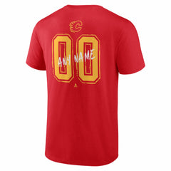 Calgary Flames Big & Tall Hustle Personalized Name & Number T-Shirt - Red | US 203920989