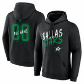 Dallas Stars Big & Tall Hustle Personalized Name & Number Hoodie - Black | US 203921019