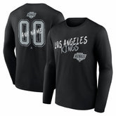 Los Angeles Kings Hustle Personalized Name & Number Long Sleeve T-Shirt - Black | US 203921044