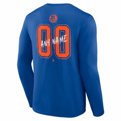 New York Islanders Hustle Personalized Name & Number Long Sleeve T-Shirt - Royal | US 203921073