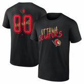 Ottawa Senators Big & Tall Hustle Personalized Name & Number T-Shirt - Black | US 203921081