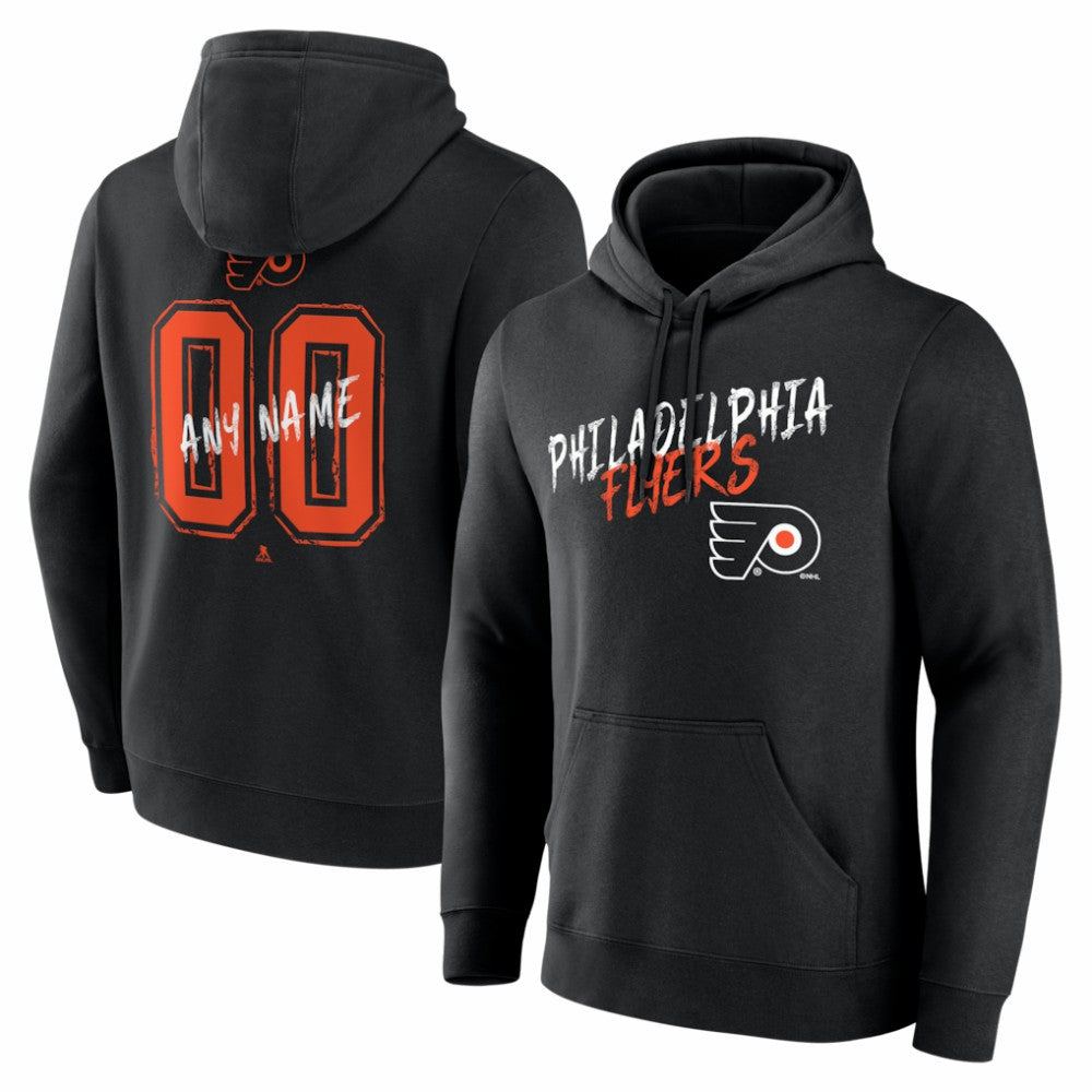 Philadelphia Flyers Big & Tall Hustle Personalized Name & Number Hoodie - Black | US 203921086