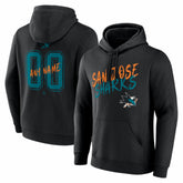 San Jose Sharks Hustle Personalized Name & Number Hoodie - Black | US 203921101