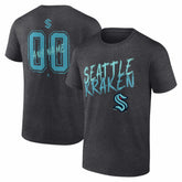 Seattle Kraken Hustle Personalized Name & Number T-Shirt - Charcoal | US 203921107
