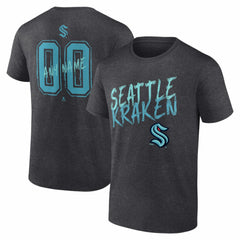 Seattle Kraken Hustle Personalized Name & Number T-Shirt - Charcoal | US 203921107