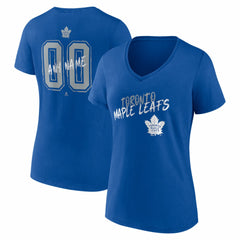 Toronto Maple Leafs Women's Hustle Personalized Name & Number V-Neck T-Shirt - Blue | US 203921122