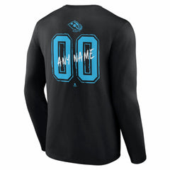 Utah Mammoth Hustle Personalized Name & Number Long Sleeve T-Shirt - Black | US 203921125