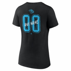 Utah Mammoth Women's Hustle Personalized Name & Number V-Neck T-Shirt - Black | US 203921128
