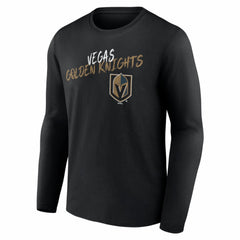 Vegas Golden Knights Hustle Personalized Name & Number Long Sleeve T-Shirt - Black | US 203921132