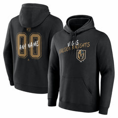 Vegas Golden Knights Hustle Personalized Name & Number Hoodie - Black | US 203921133