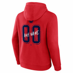 Washington Capitals Hustle Personalized Name & Number Hoodie - Red | US 203921138